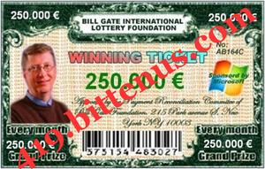 Bill Gate International Lottery