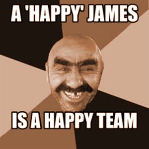 Happy James
