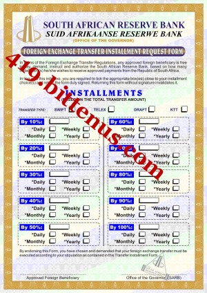 Foreign Exchange Transfer Installment Request Form