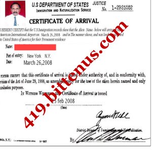 U1s_immigration_certificate_of_arrival
