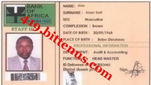 Akain identity card