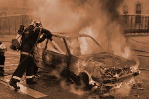 burned alive in car