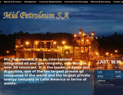 Mid Petroleum website