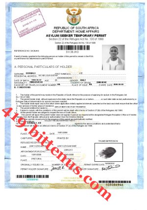 Fake South African Drivers License Template