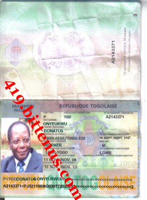 Donatus Onyeukwu passport