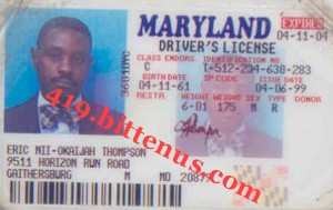 Eric drivers license