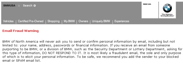 BMW Lottery Winning Certificates 419 Fraud 